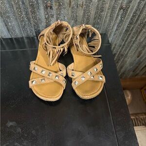 Stylish Tan Kids Sandals with Studded Straps